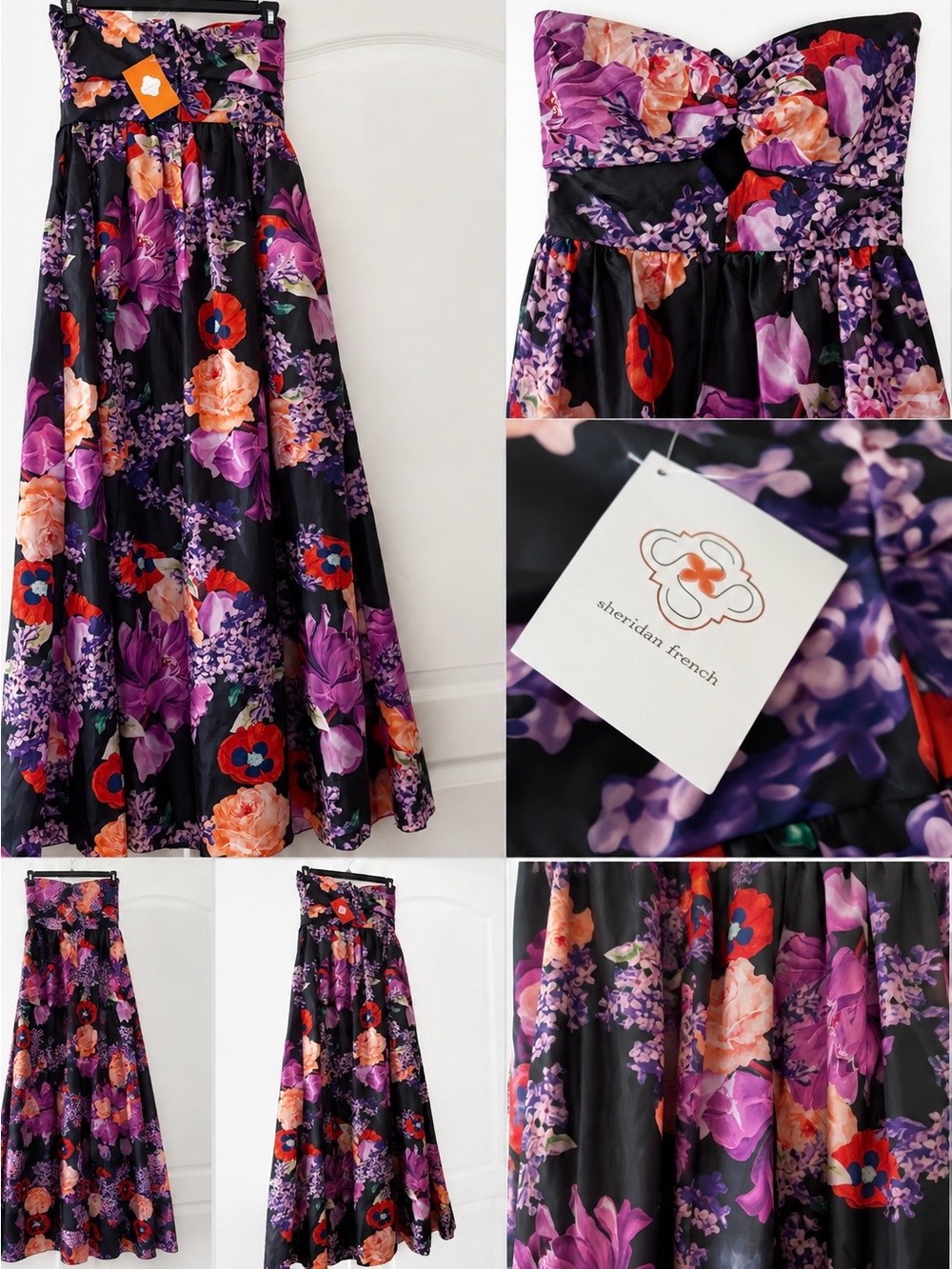 Sheridan French Strapless Floral Maxi Dress